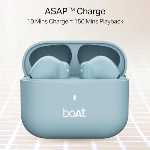 boAt Airdopes Ace Gen 2 TWS Earbuds with 45H Battery, 4Mics ENx Tech, ASAP Charge, 13mm Drivers, 50 ms Low Latency, IPX5, Bluetooth Earbuds, TWS Ear Buds Wireless Earphones with mic (Mystic Blue)