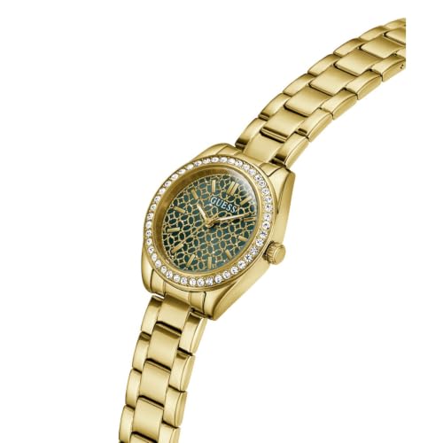 GUESS Round 30mm Green Dial Analog Women Watch - GW1100L2