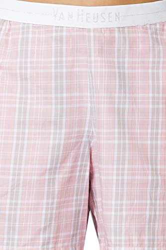 Van Heusen Women Lounge Shorts - 100% Cotton - Allover Print, Plush Back Elasticized Waistband, Peach Finish_55503_Cotton Candy_XXL