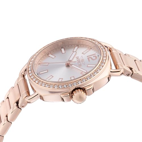 Invicta Lady's Wildflower 32mm Stainless Steel Quartz Watch, Rose Gold (Model: 46343), Rose Gold, Fashion