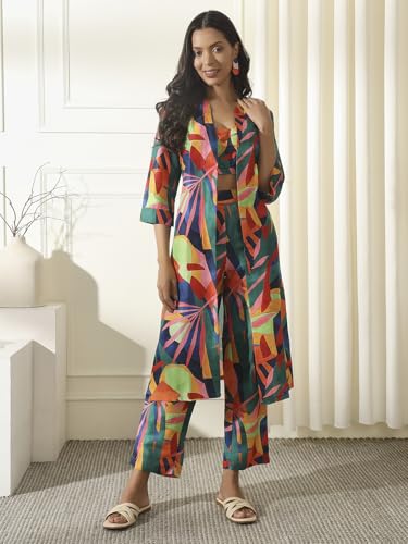 STORIES OF BANNO'S SWAGGER | Woman Polyester Printed Coord Set | Pajama Set | Coord Set for Women Blue