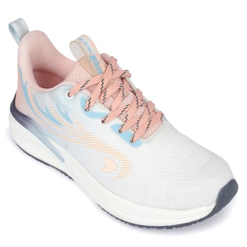 Liberty LEAP7X Baku Off White Sports Lacing Running Shoes for Women - 6