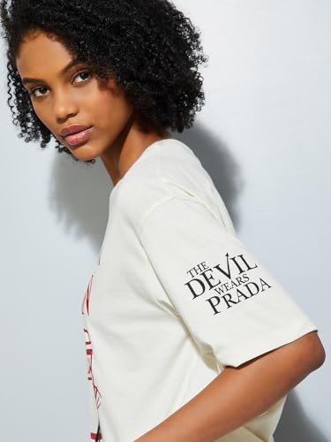 Max URB_N Women Devil Wears Prada Oversized T-Shirt (Beige_L)