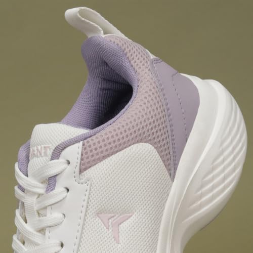 AVANT Women's AeroFlow Running Shoes | Lace-Up Design | Breathable Mesh, Lightweight | Everyday Wear Running Shoes-White_UK6