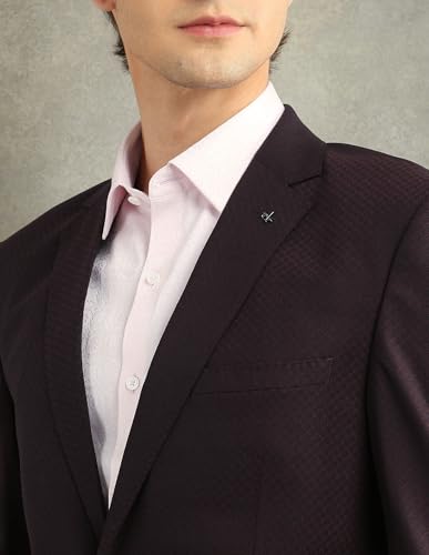 Arrow Men's Wool Business Suit Pants Set (ARAJSU5546_Maroon