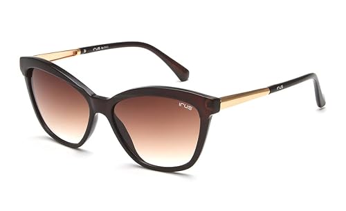 IRUS 100% UV protected sunglasses for Women | Size- Large | Shape- Cat Eye | Model- IRS1193C2SG