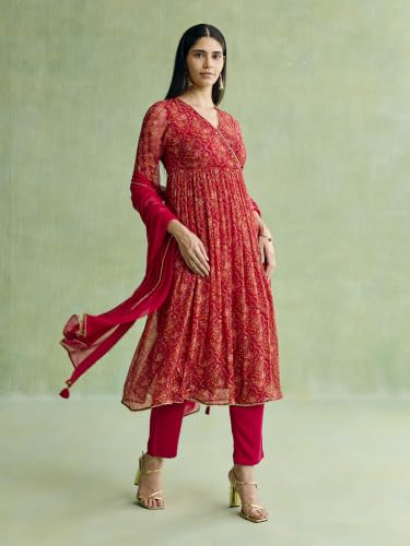 Aarke Ritu Kumar Wine Sanvii Kurta With Pant And Dupatta