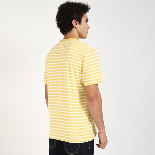 Tommy Hilfiger Mens Yellow Color T-Shirt (L)