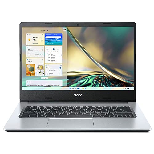 acer Aspire 3 Laptop (Made in India) (Intel Celeron Dual-Core Processor N4500 | Windows 11 Home | 4 GB | 256GB SSD | Weight : 1.45 Kg| Silver) A314-35, 35.56 Cm (14-Inch) HD Display