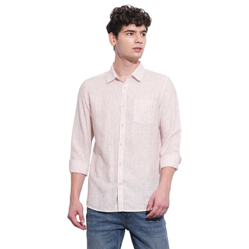 Being Human Pink Regular Fit Regular Collar Men's Shirt Clothing
