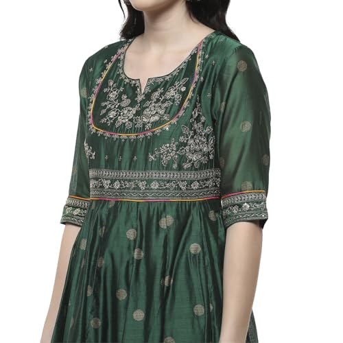 Rangriti Women's Modal Blend Kurta Set (FSGLM22136SS25GRN_Green