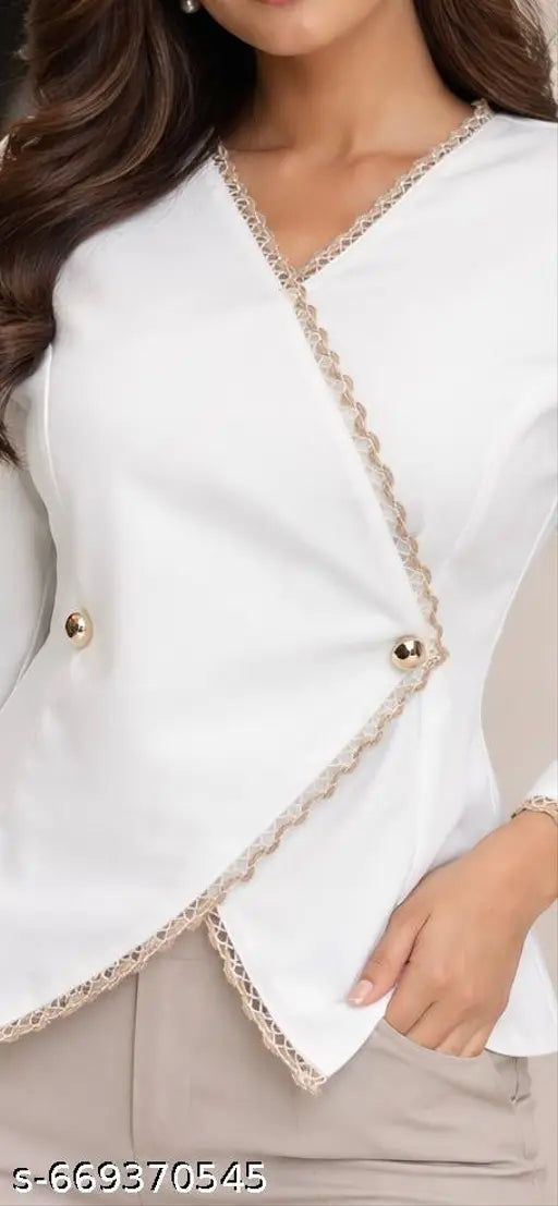 mizo trends new arrival white lace top for women