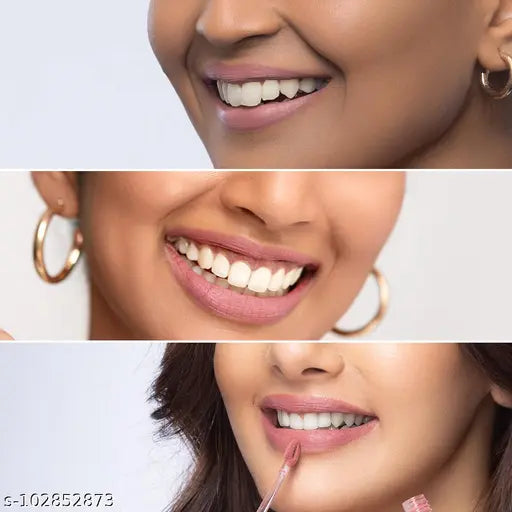 Naturally Matte Lip Serum - Matte Liquid Lipstick with Vitamin C & E For Upto 12 Hour Long Stay - Rosy Nude - 3 ml