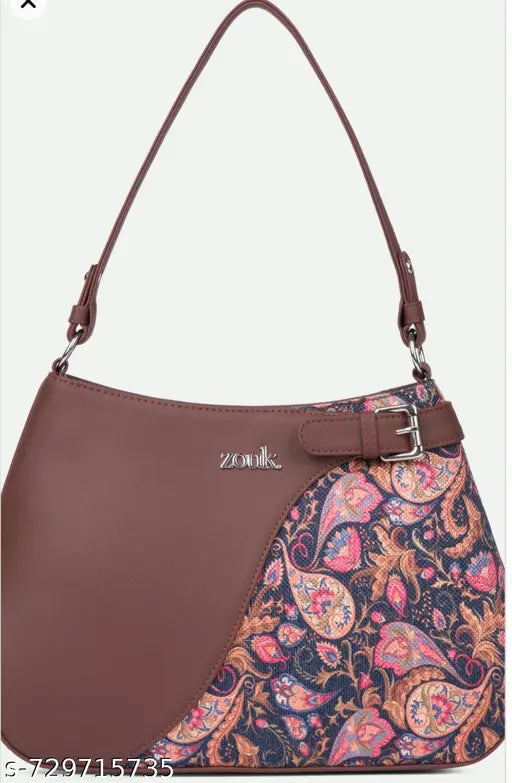 Women Elegant Structured Vegan Leather Handbag• Premium Women Buckle Design Handbag• Stylish Women Structured Office Handbag