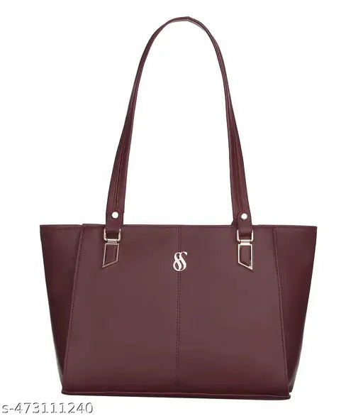 Fostelo Women's Vegan Leather Time Square Handbags Shoulder Hobo Bag Ladies Purse (Maroon) (Large)