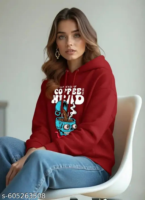 Dagcros Women Printed Sweatshirts Hoodies Lined Fleece Casual Athletic Pullover