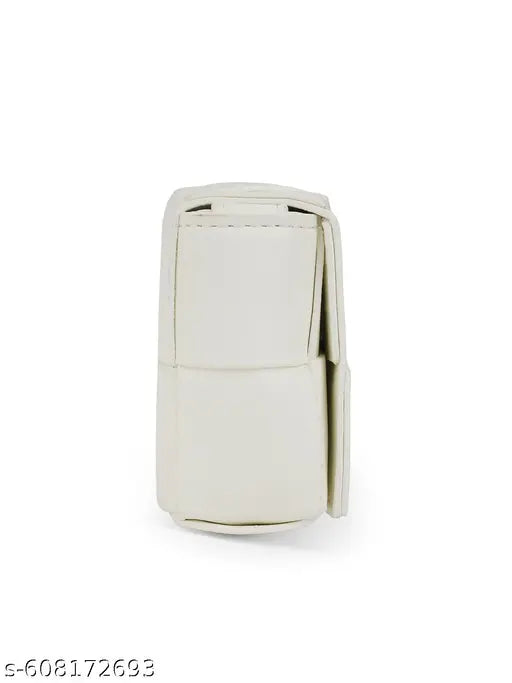 Globus Women White Allover Layered Panel Structure Small Party Sling Bag