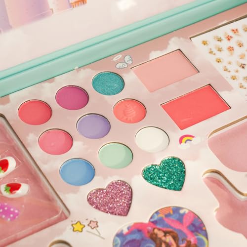 ILEARNNGROW Kids Makeup Kit 28 Piece | Washable Pretend Play Set for Girls 4+ Unicorn