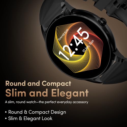 GameSir Active Rush Smart Watch for Men & Women, 1.27" Full Touch Display, Bluetooth Calling, Fitness Tracking, Message Notifications, Android & iOS Compaatible - (Black)
