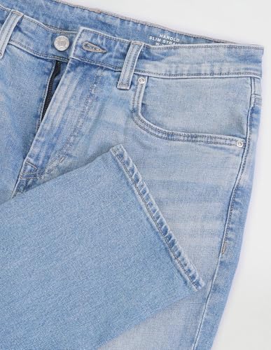U.S. Polo Assn. Denim Co. Men's Brandon Slim Tapered Fit Blue Jeans (UDJEN1252_Light Wash_38)