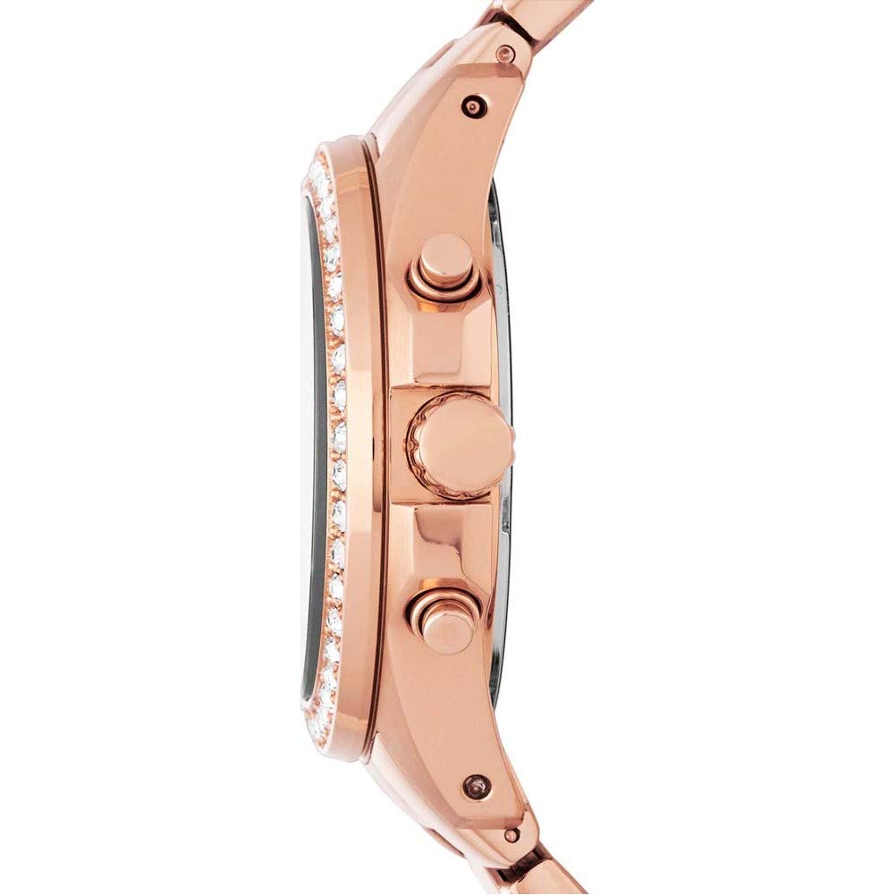 Fossil Chronograph Rose Gold Dial Women Watch ES3352 Stainless Steel, Rose Gold Strap