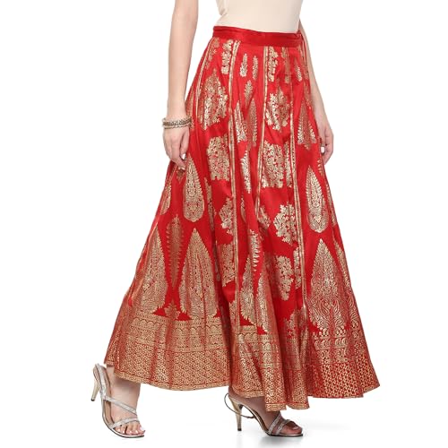BIBA Women Polyester Printed Skirt Red