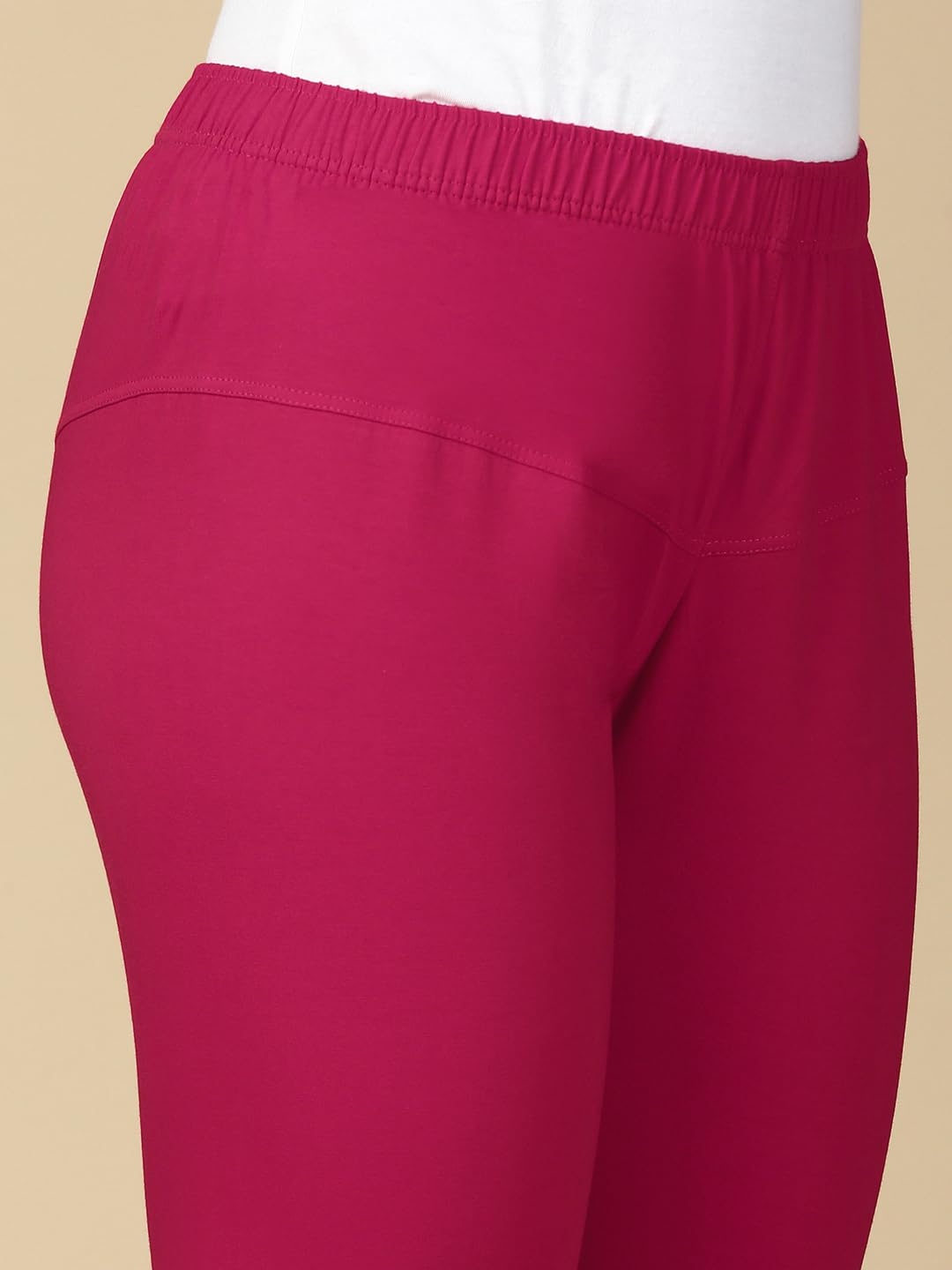 Lux Cozi PYNK Solid Premium Cotton Lycra Churidar Leggings for Women_COZI_PYNK_Churidar_89_FS_1PC