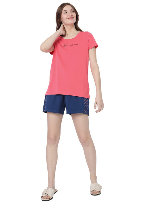 VERO MODA Intimates Regular Sleepwear Set (10293175_Navy Peony_XS)