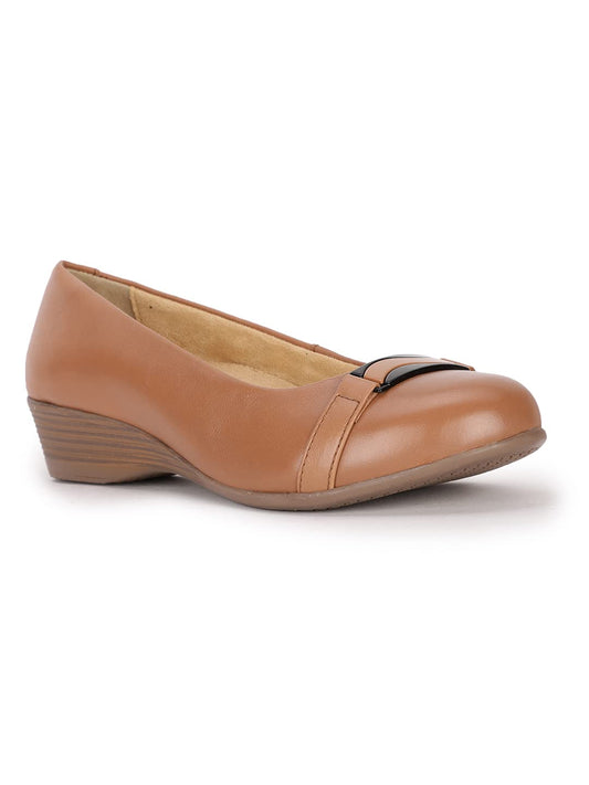 Hush Puppies Womens Dacey Trim Light Brown Ballet Flat - 4 UK (5543525)