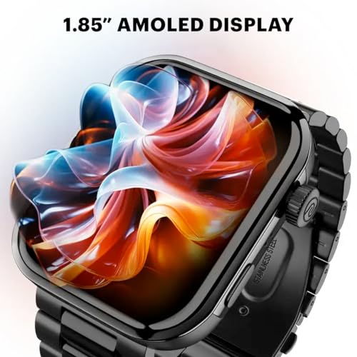 Noise Biggest Launch Pro 5 Smart Watch with 1.85" AMOLED Display, BT Calling, New DIY Watch Faces, Ultra Personalization with Smart Dock, Productivity Suite, 100 Sports Modes and More - (Elite Black)