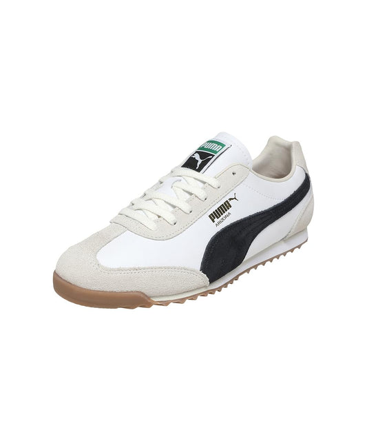 PUMA , Unisex-Adult, Arizona Retro, White-Black, Sneaker, 12UK, (40235302)