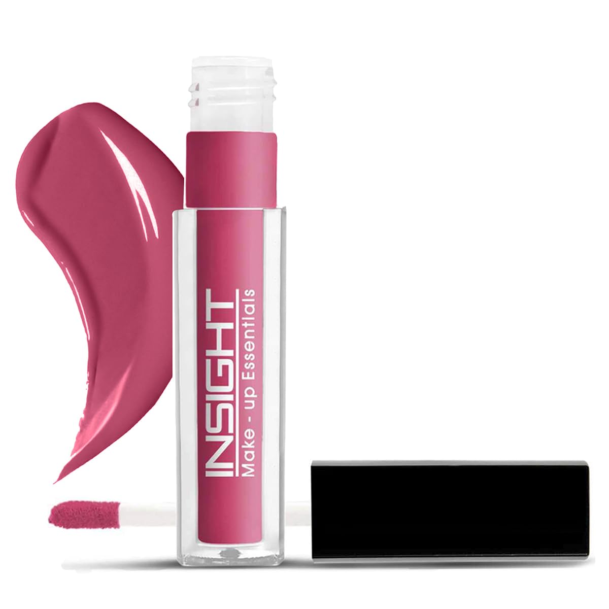 INSIGHT Non Transfer Lip Color - Molten Pink | Waterproof| Matte Finish| Transfer & Smudge Proof| Lightweight| 12 Hr Wear| Highly Pigmented 4 ml