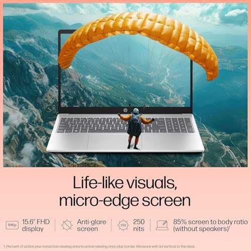 HP Professional 15 (2026), Intel (i3 14th Gen) Core 3 100U - (24 GB DDR5/512 GB SSD/Intel UHD Graphics/Windows 11 Pro) Thin & Light Business Laptop/15.6" FHD/Fingerprint/Silver/Copilot/1.5kg/MSO 2024