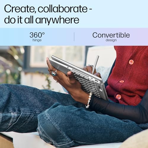 HP Pavilion x360, 13th Gen Intel Core i5-1335U Laptop (16GB DDR4, 512GB SSD) Touchscreen, 14"/35.6cm, FHD, Win 11, Office 21, Silver, 1.51kg, Iris Xe, FPR, 5MP Camera, Backlit KB, Pen, ek1074TU