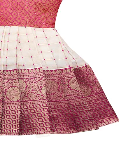 Lehnvel Baby Girl's Pattu Pavadi Tapeta Silk Readymade Frock