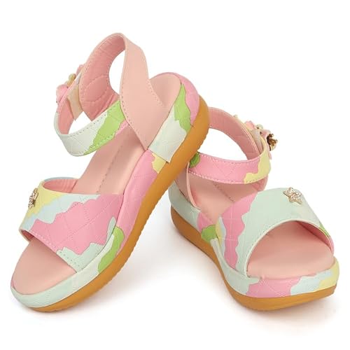 SIYA Flat for Kids Girls Wedge Sandal Pink