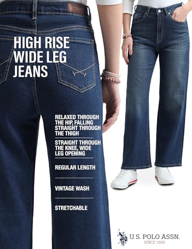 U.S. POLO ASSN. Women's Loose Jeans (UWAW24JEN149_Blue