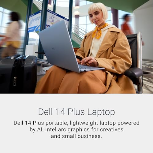 Dell DB14250 14" (35.56 cm) AI Laptop Intel Core Ultra 5 226V Processor, 16GB RAM, 512GB SSD, ARC Graphics, 2.5K Display, IPS ComfortView Plus, 300nits. Backlit KB, FPR, Win 11, Thin & Light, Ice Blue