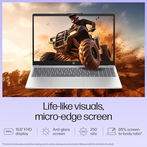 HP Laptop 15, Intel® Core™ i3-1315U, 8GB DDR4 Ram,512GB SSD,Intel UHD Graphics, Windows 11 + MS Office'2021, Dual Speakers,15.6-inch(39.6 cm),FHD, Natural Silver,1.59 kg,15-fd0129TU