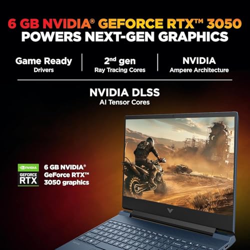 HP Smartchoice Victus, AMD Ryzen 7 7445HS, 6GB RTX 3050, 16GB DDR5(Upgradeable) 512GB SSD, 144Hz, 300 nits, 15.6''/39.6cm, Win 11, Office 24, Blue, 2.29kg, fb3134/20ax, Xbox Gamepass*, Gaming Laptop