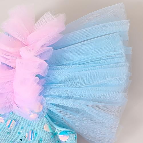 Hopscotch Girls Pink Short Sleeves Sequined Ruffle Party Dress for Age (5-6 Years)