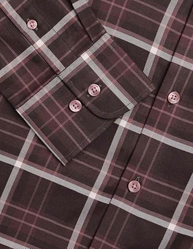 U.S.Polo ASSN. Men's Checkered Tailored Fit Shirt (USSHTP1154_Maroon