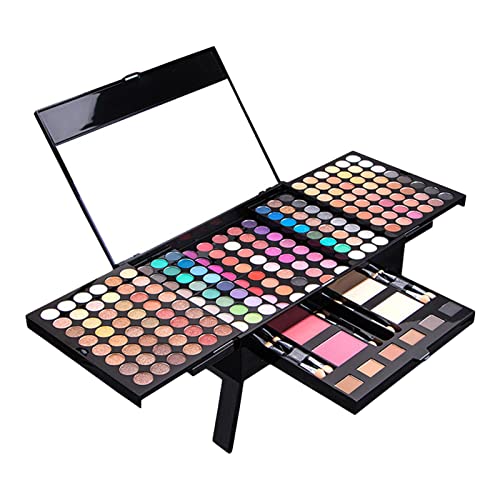 SAZ DEKOR® All-in-One Makeup Set 6 Eyebrow Powder with 184 Eyeshadow Professional|Makeup Box for Storage|Make Up, Cosmetic, Skincare Organiser for Women|