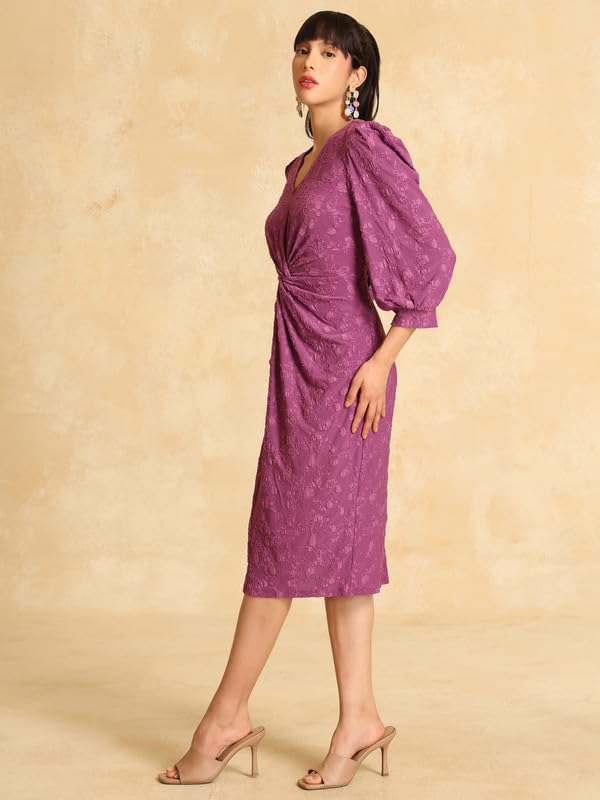 Kazo Adeline Midi Dress Purple