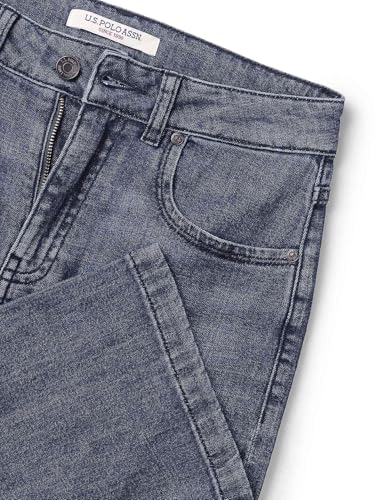 U.S. POLO ASSN. Women High Rise Straight Fit Jeans (UWAW24JEN282_Blue_36)