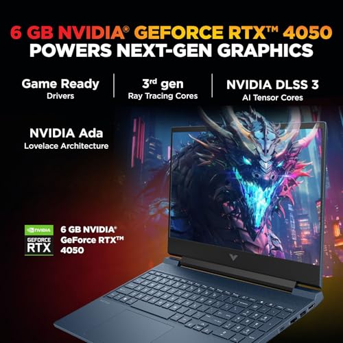 HP Smartchoice Victus, AMD Ryzen 7 7445HS, 6GB RTX 4050, 16GB DDR5(Upgradeable) 512GB SSD, 144Hz, IPS, 300 nits, 15.6''/39.6cm, Win11, Office24, Blue, 2.29kg, fb3130AX/3118AX, Gaming Laptop