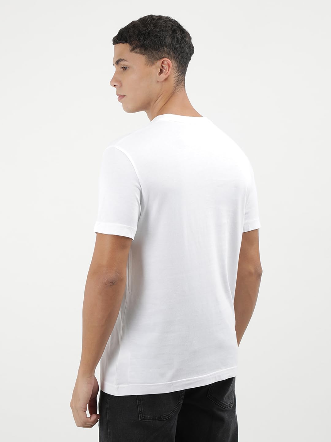 Calvin Klein Mens White Color T-Shirt (S)