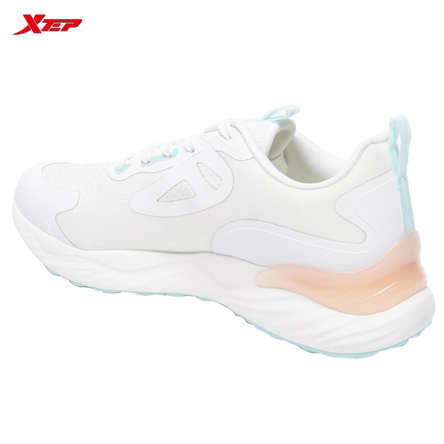 XTEP Women's White Green Bubble Foam Sports Running Shoes (4.5 UK)