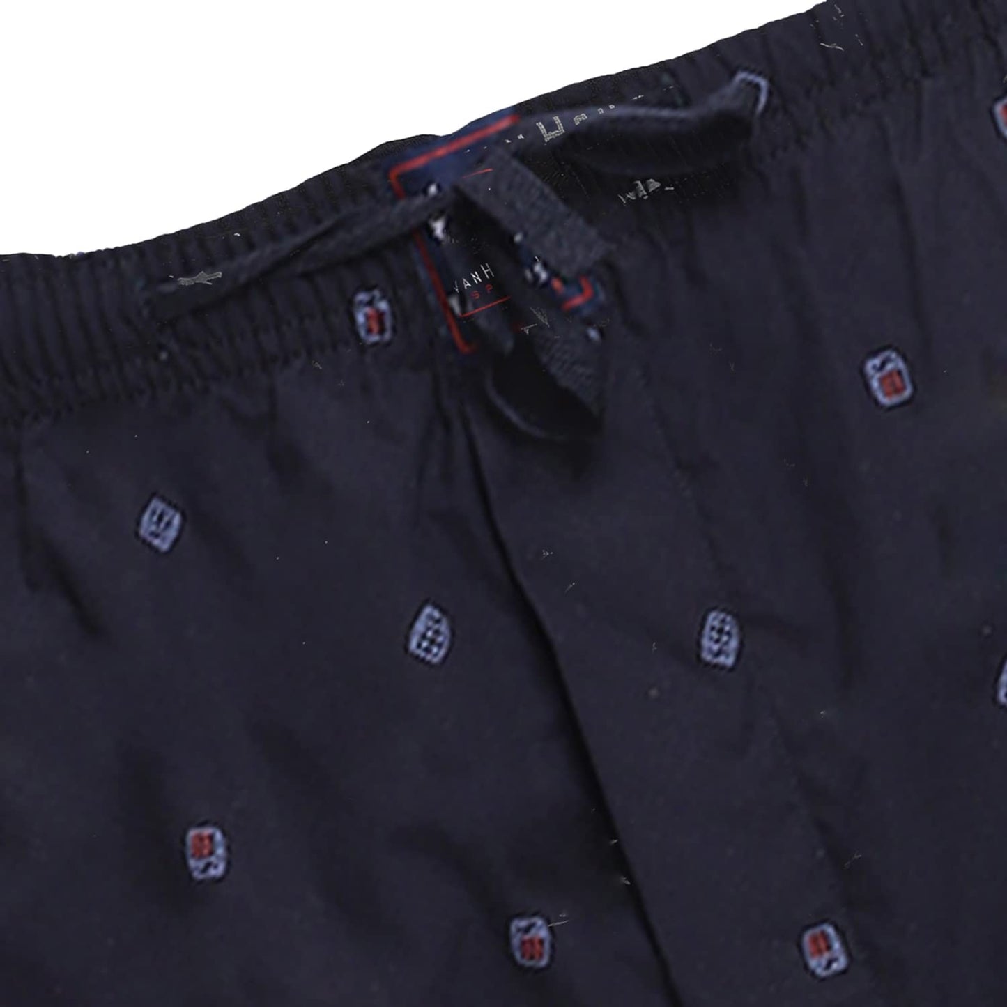 Van Heusen Men Sport Varsity Inspired Pyjamas - 100% Combed Cotton - Drawstring Waist, Allover Print_70012_Navy AOP01_XL