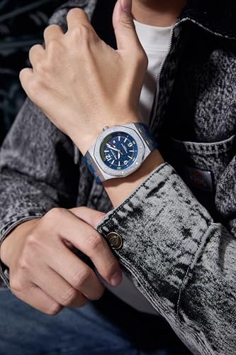 Daniel Hechter Paris Grenelle Collection Analog Watch for Men – Stainless Steel Bezel, Silicone Strap with Textured Dial and Date Display - DHM1015